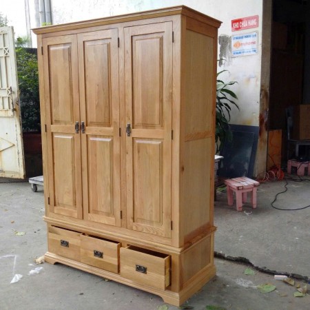 French - BR02 : Trọn Bộ Phòng Ngủ Gỗ Sồi - 3 Món